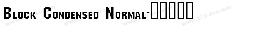 Block Condensed Normal字体转换